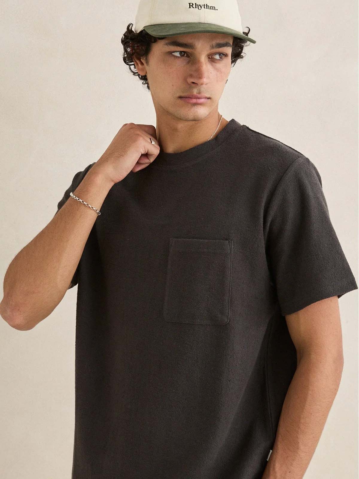 Rhythm Vintage Terry T-Shirt Vintage Black