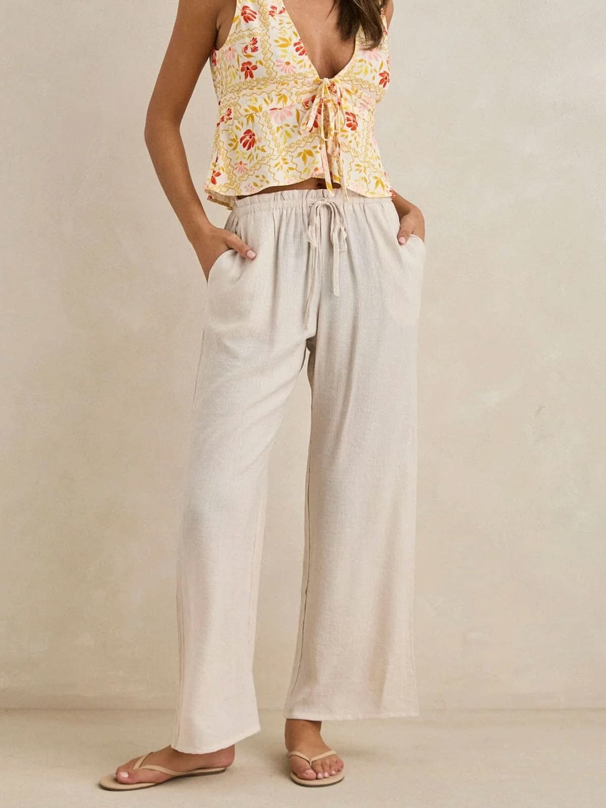 Rhythm Women's Airlie Beach Pant Ivory