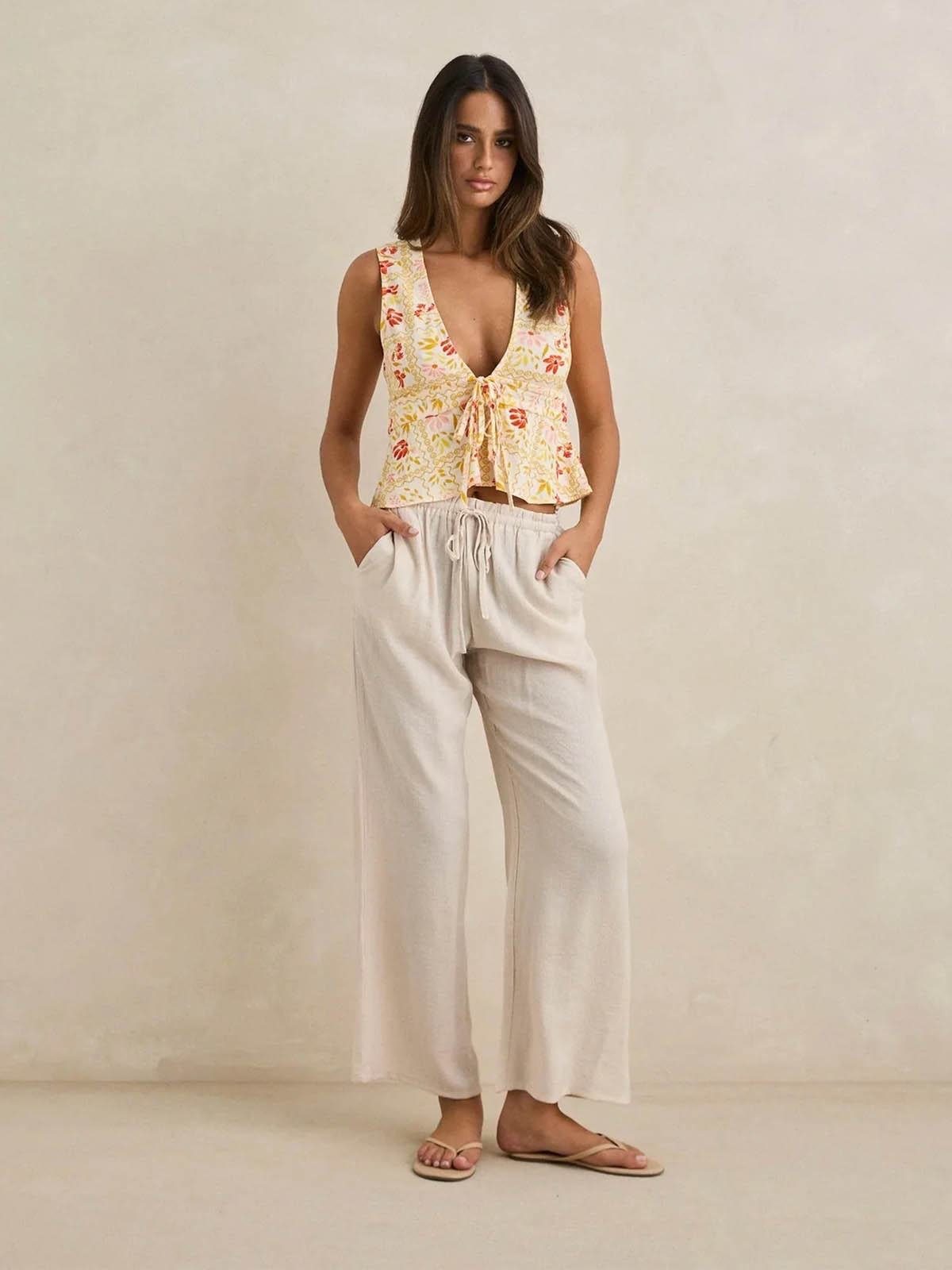 Rhythm Women's Airlie Beach Pant Ivory