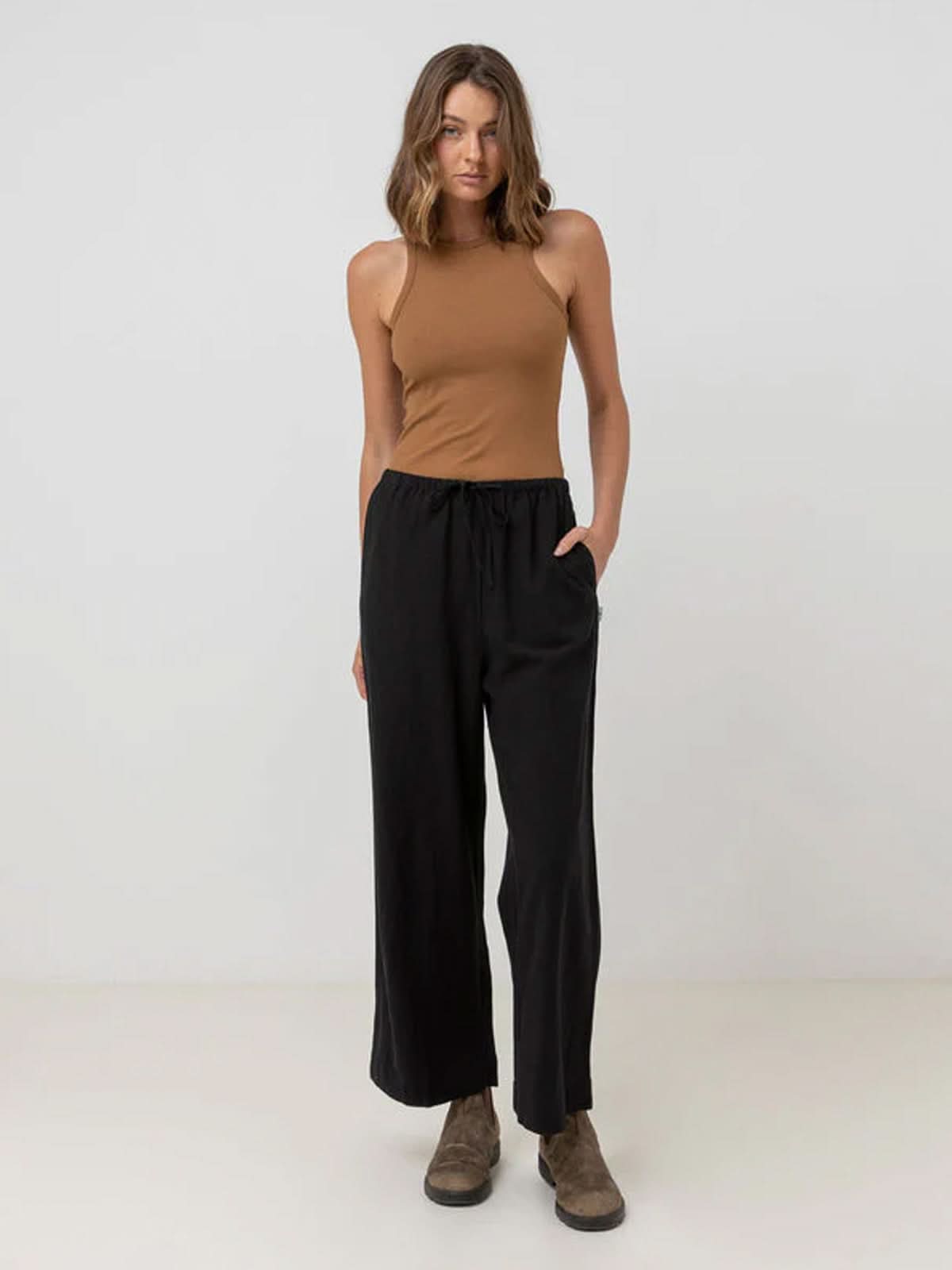 Rhythm Women's Classic Drawstring Pant Black