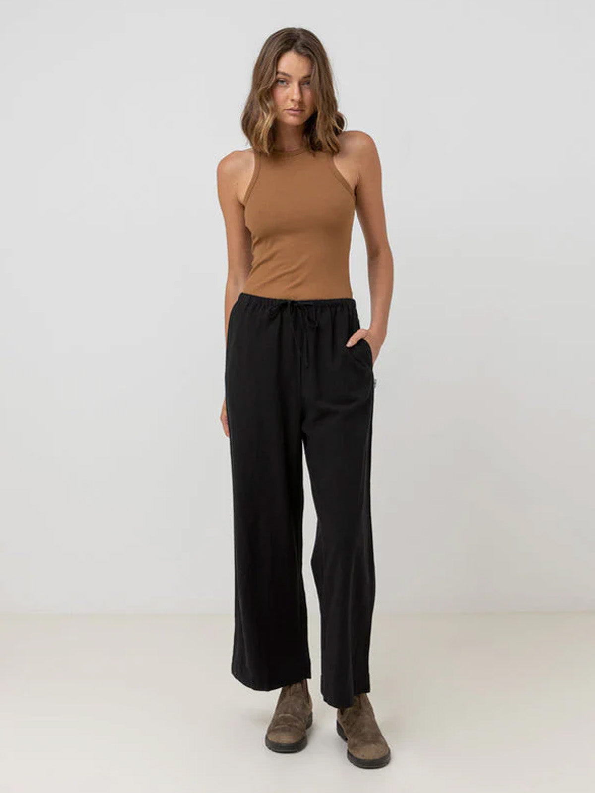 Rhythm Women's Classic Drawstring Pant Black