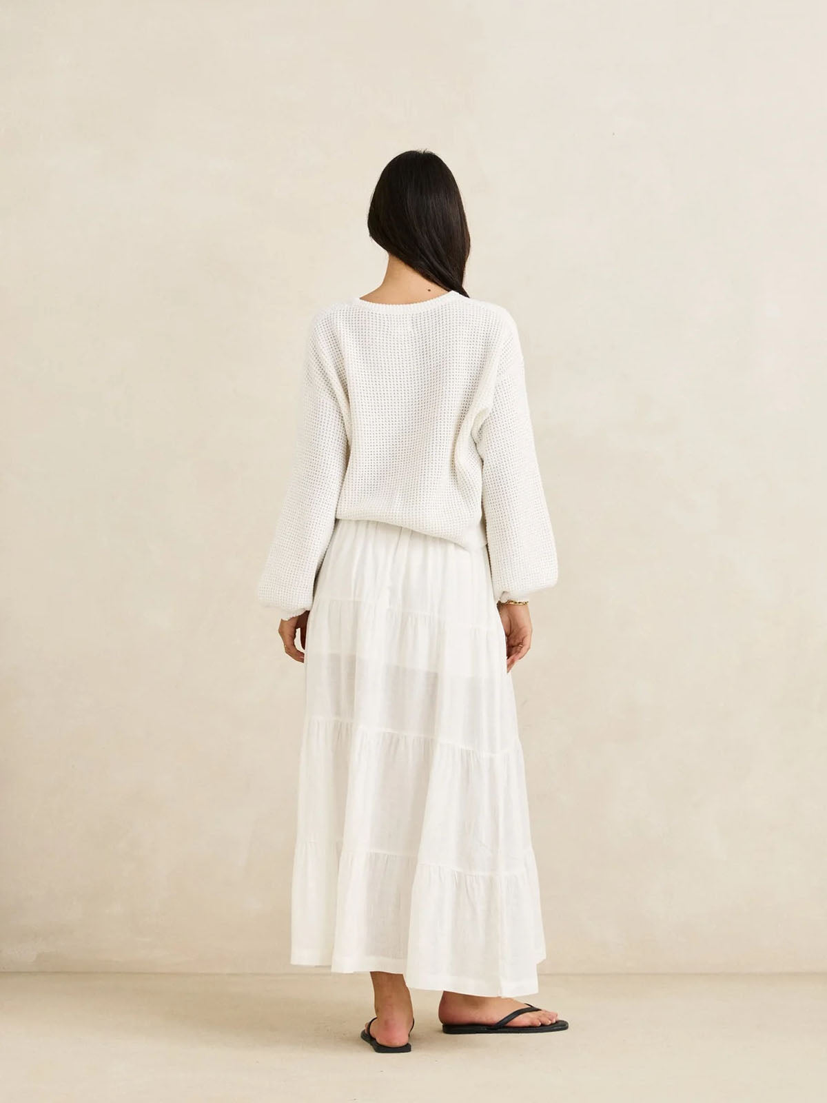 Rhythm Women's Classic Knit Jumper White