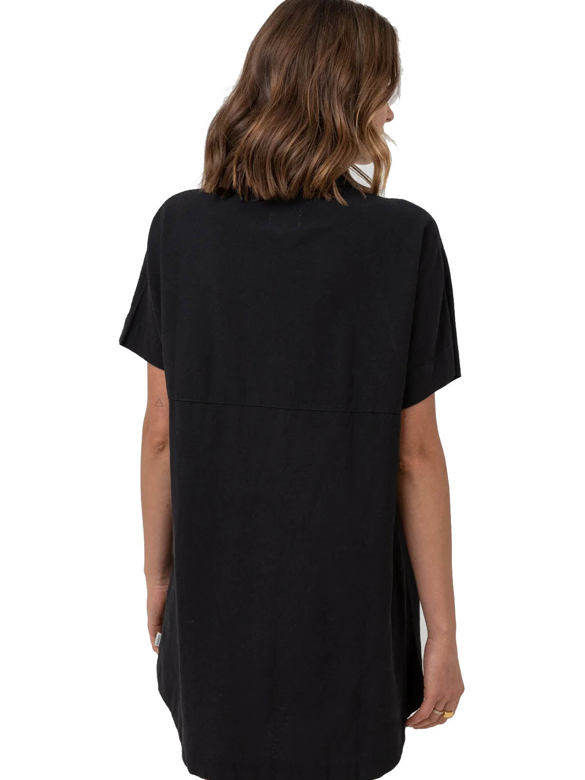 Rhythm Women's Classic Shirt Dress Overswim Black