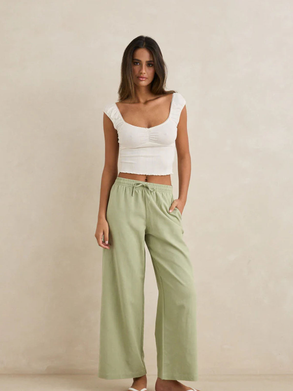 Rhythm Women's Dolly Beach Pant Palm