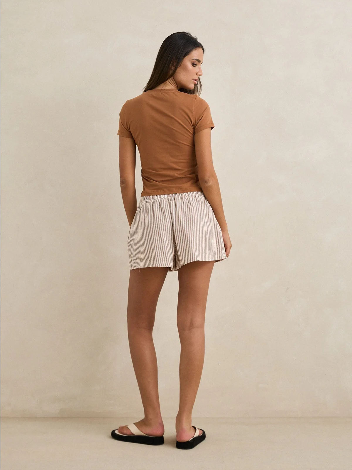 Rhythm Women's Valley Stripe Short Tan