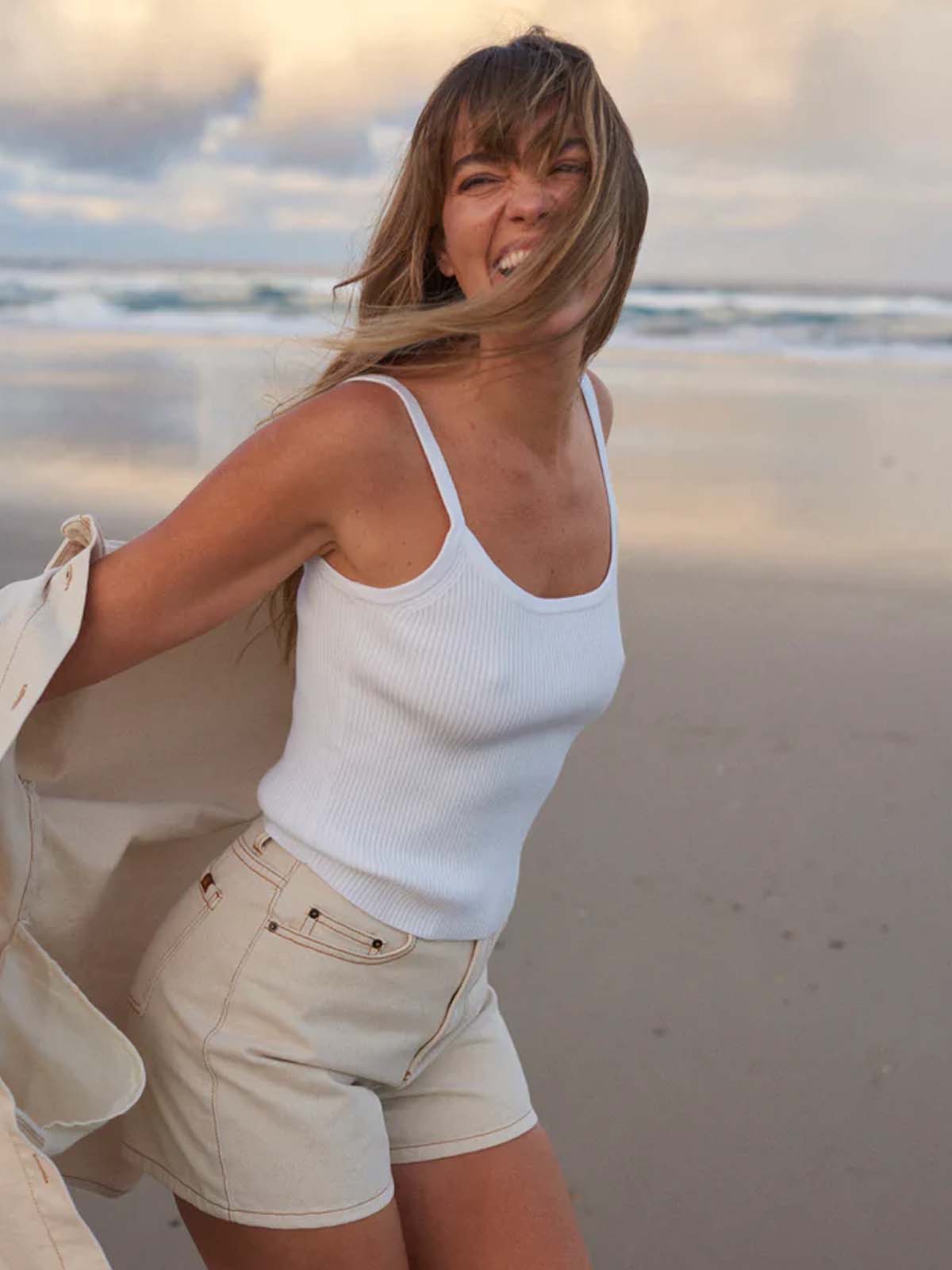 Rhythm Women's Yumi Knit Top White