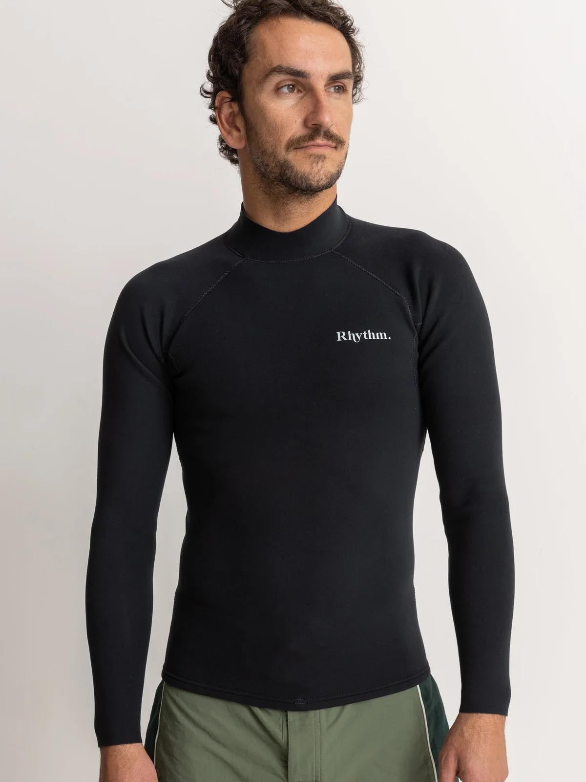 Rhythm Classic Back Zip Wetsuit Jacket Black