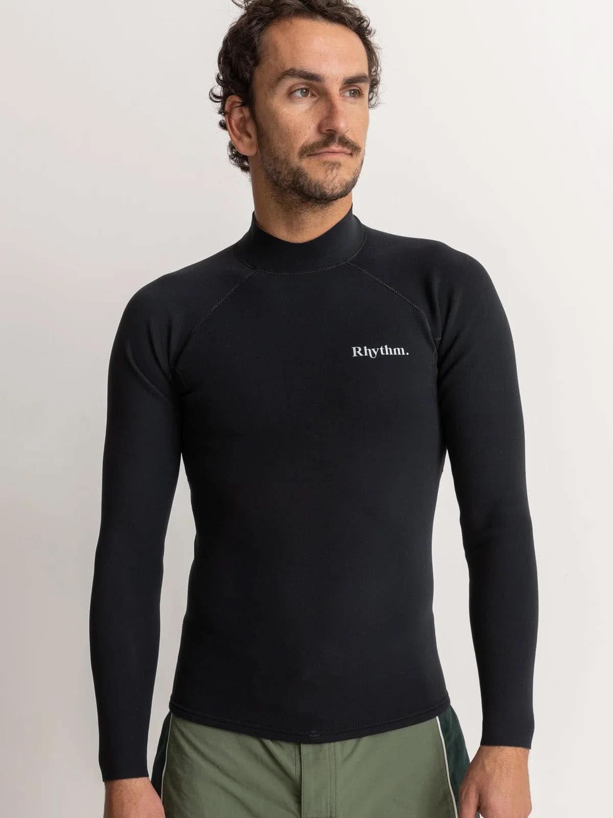 Rhythm Classic Back Zip Wetsuit Jacket Black
