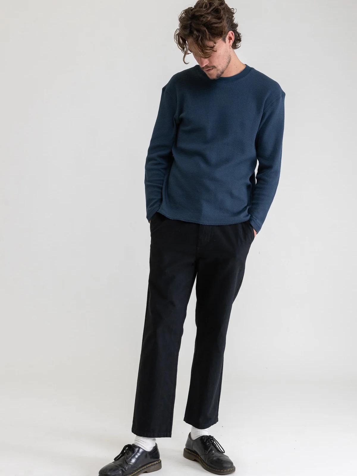 Rhythm Classic Waffle Knit Worn Navy