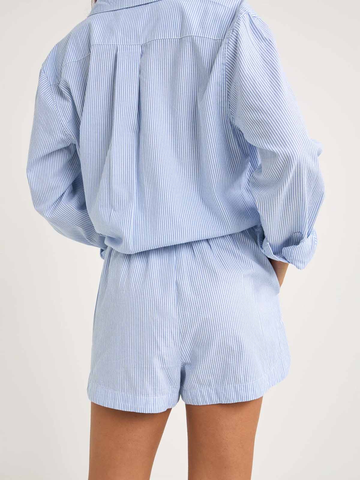 Rhythm Women's Zephyr Stripe Shirt Blue