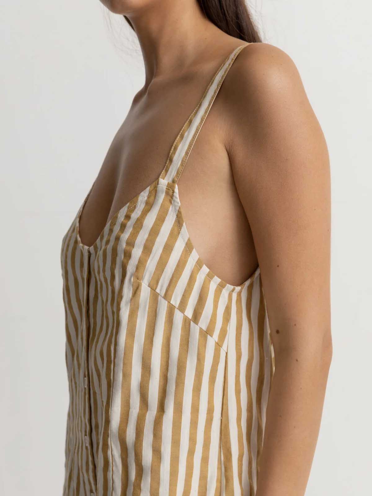 Rhythm Women's Goodtimes Stripe Playsuit Camel