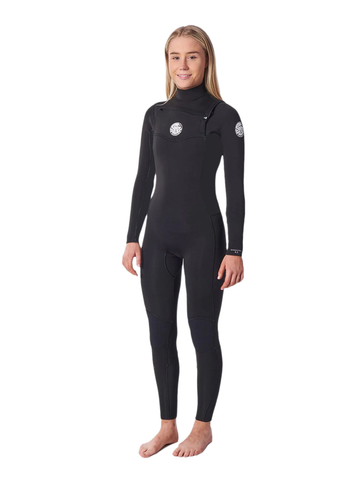 Rip Curl Wetsuit Womens Dawn Patrol 4-3 GBS Chestzip Black SS22