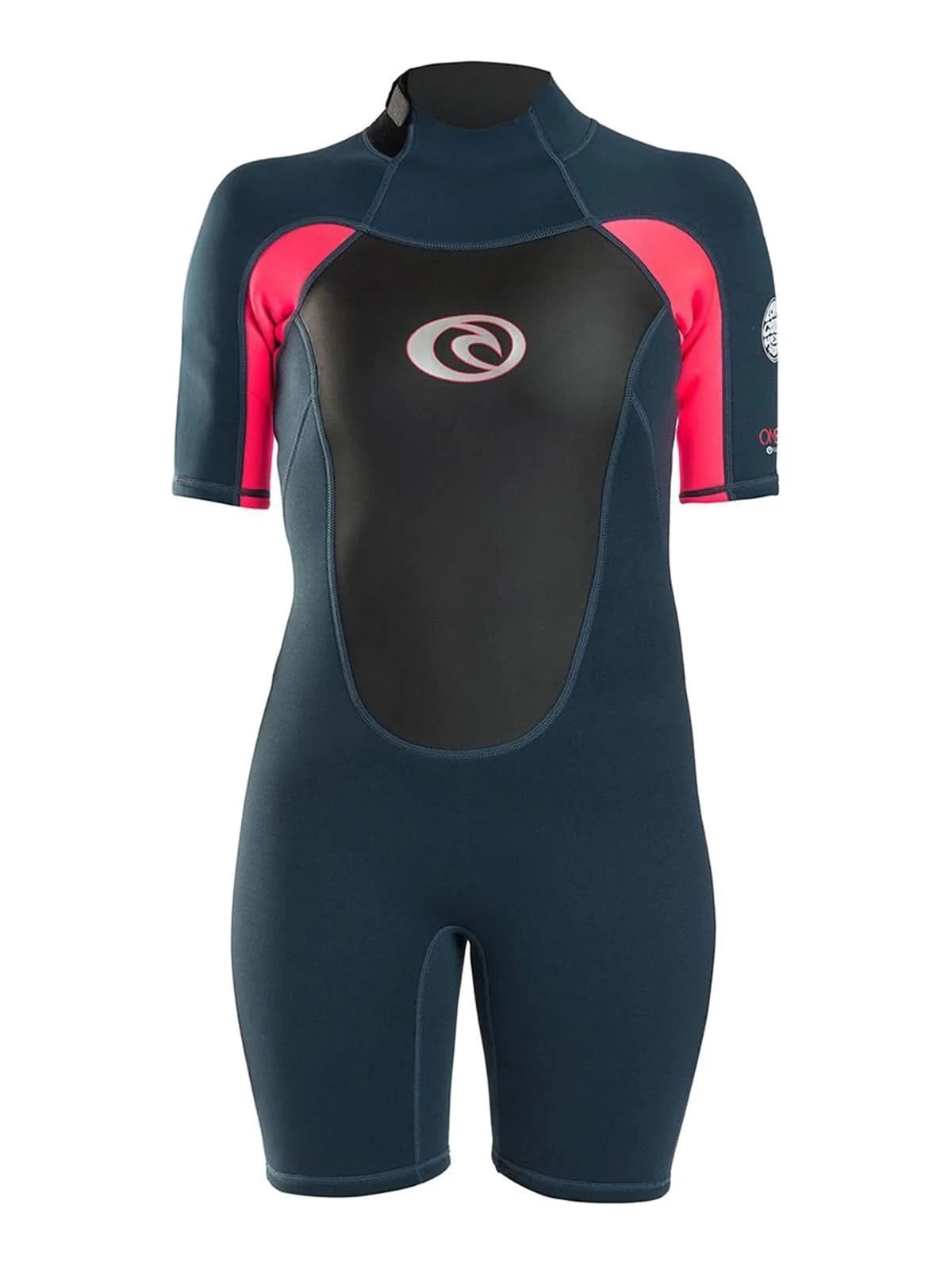 Rip Curl Wetsuit Womens Omega S-SL Shorty Neon Pink