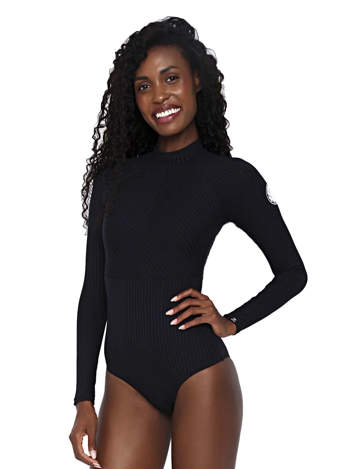 Rip Curl Womens Premium Rash Vest LS Surf Suit Black