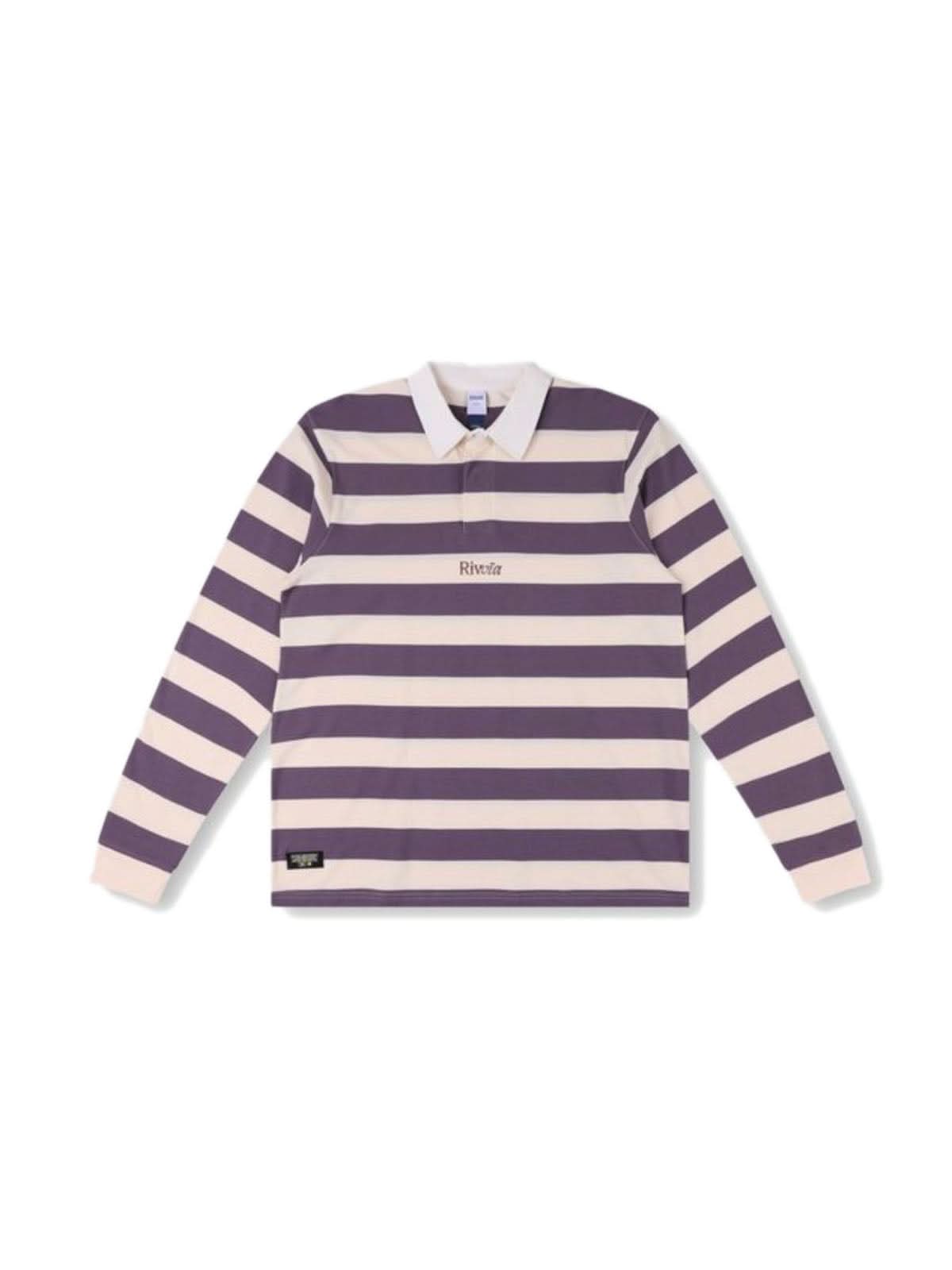 Rivvia Projects Academy Rugby Polo White Pale Plum