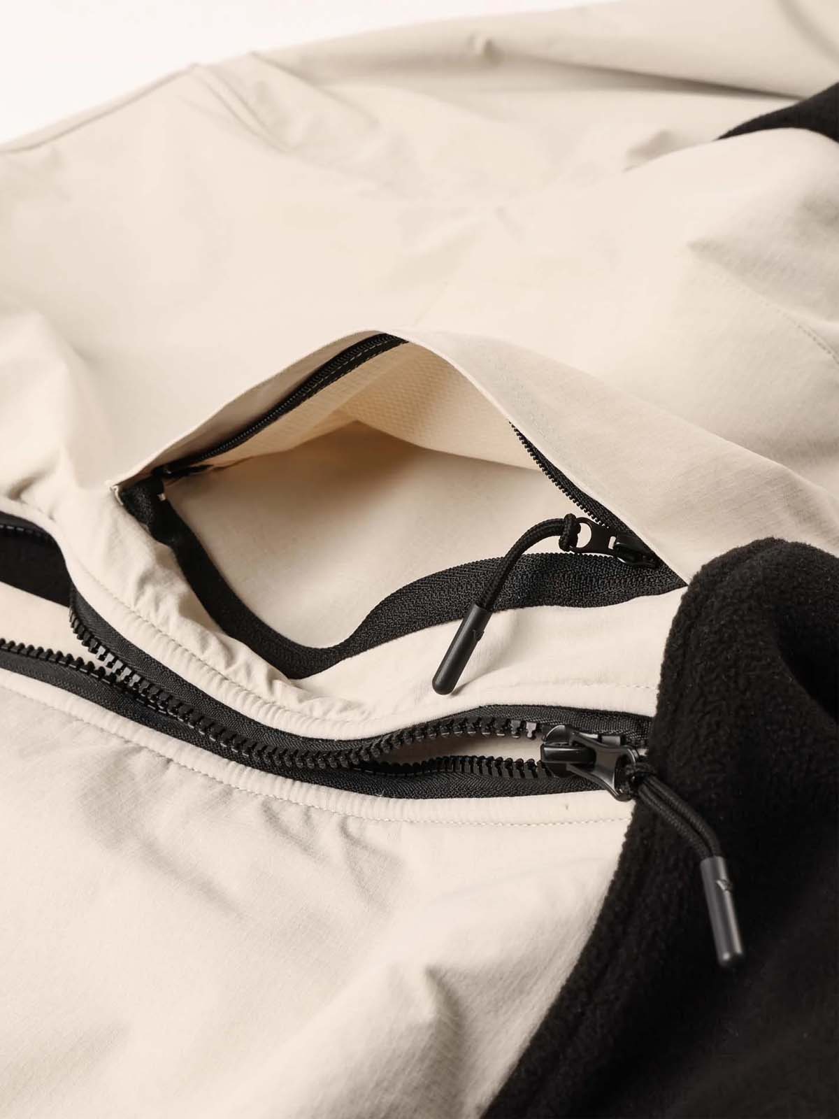 Rivvia Projects Blur 1/2 Zip Polar Fleece Black Bone