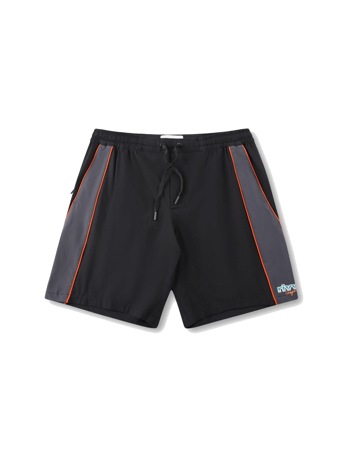 Rivvia Projects Daily Ride Network Panel Short Black Grey