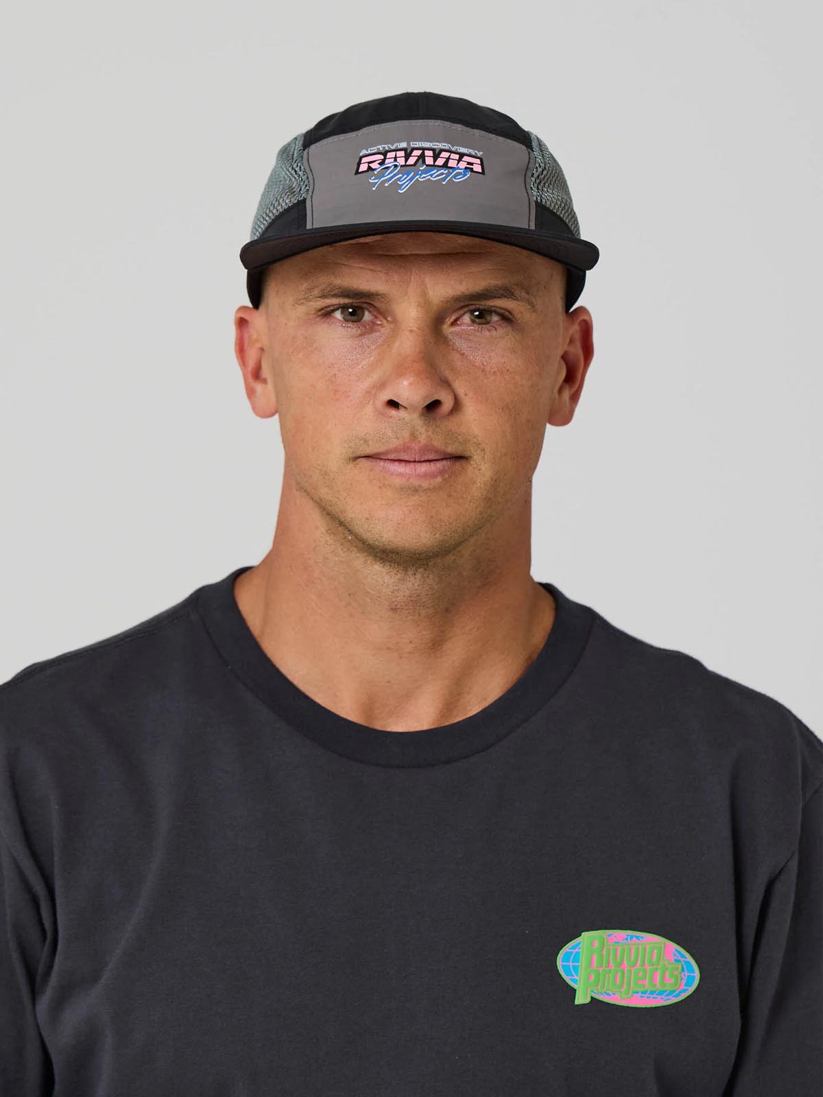 Rivvia Projects Racetrack Running Cap Black Grey