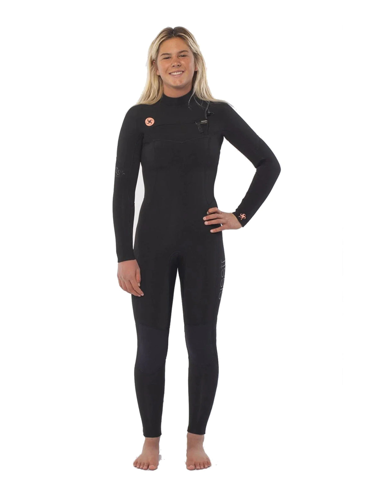 Sisstr Evolution Wetsuit 7 Seas 3-2 Chest Zip Full Solid Black