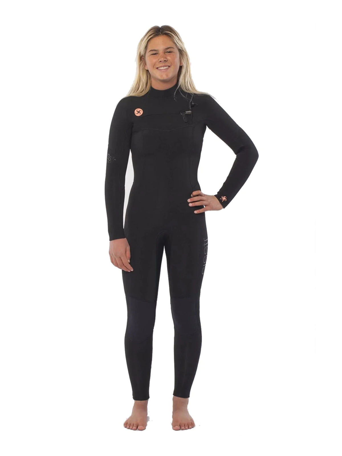 Sisstr Evolution Wetsuit 7 Seas 4-3 Chest Zip Full Solid Black