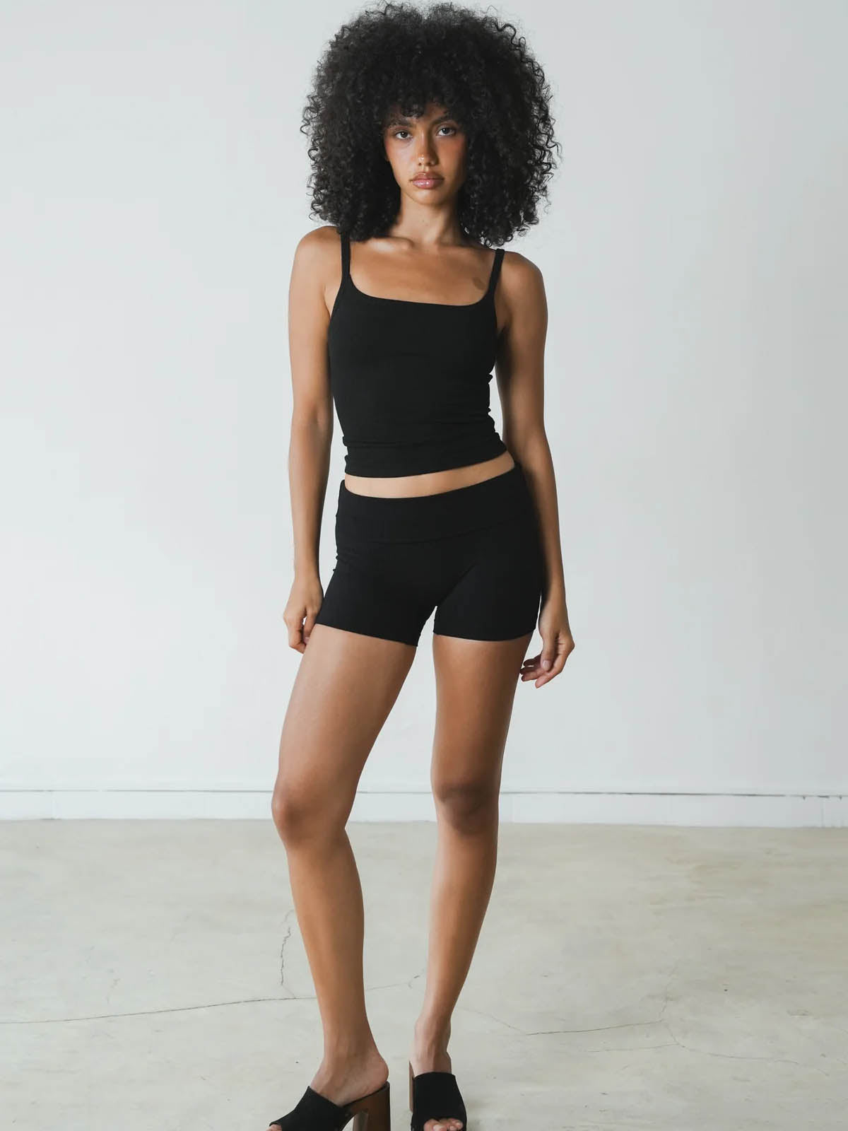 Studio K Rib Singlet Black
