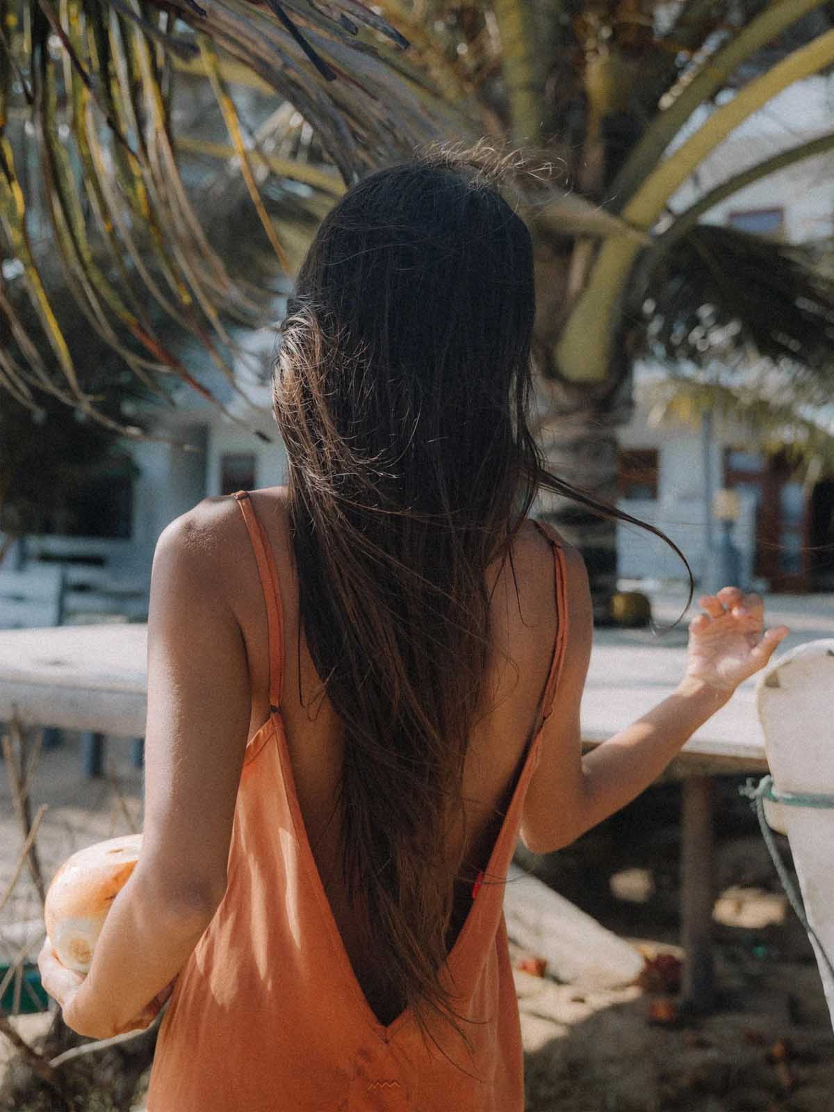Surf Inc Midi Twisted Dress Copper