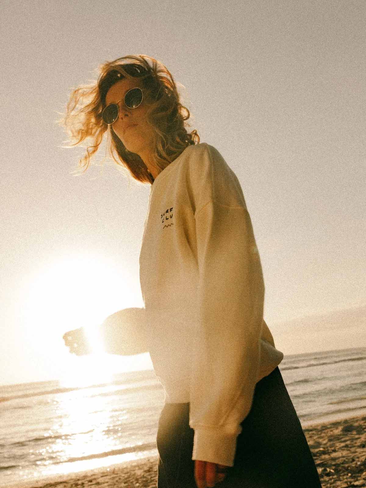 Surf Inc Organic Wave Sweat Vintage White