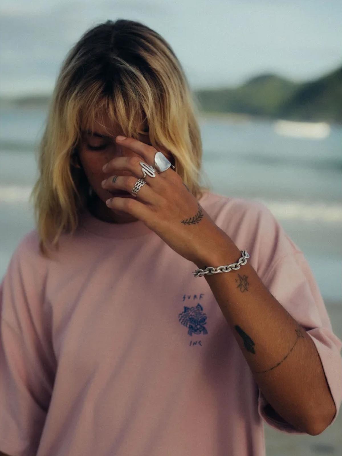 Surf Inc Wave Tiger Tee Pink Kush