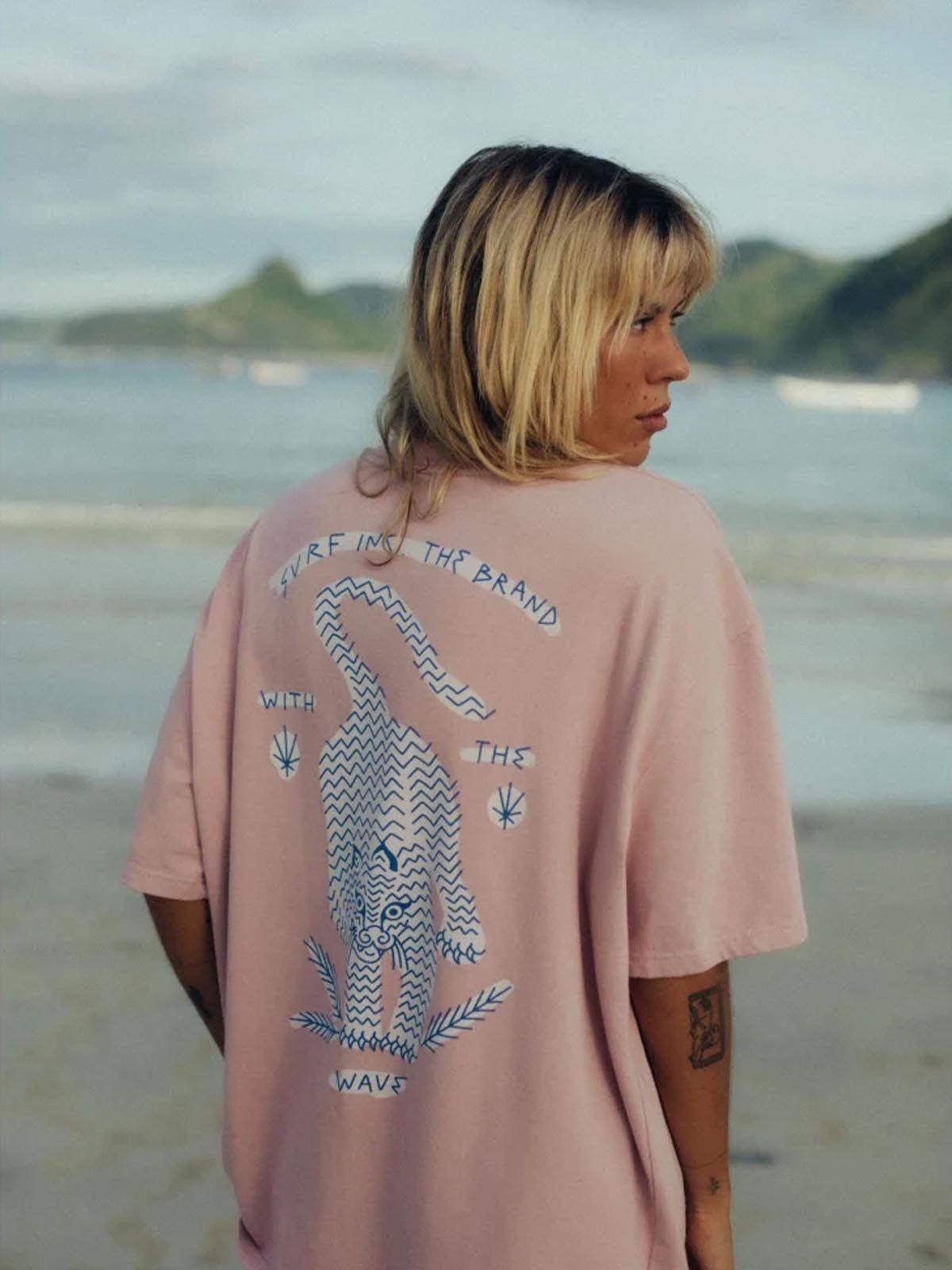 Surf Inc Wave Tiger Tee Pink Kush