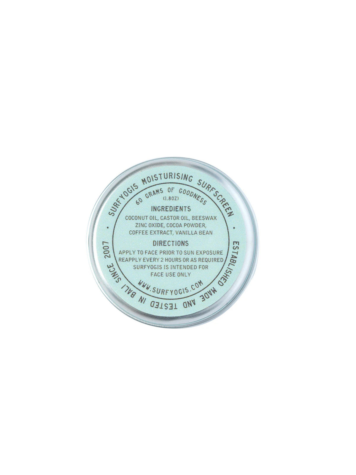 Surfyogis 100% Natural Reef Safe Surfscreen Zinc Cold Climate Formula 60G