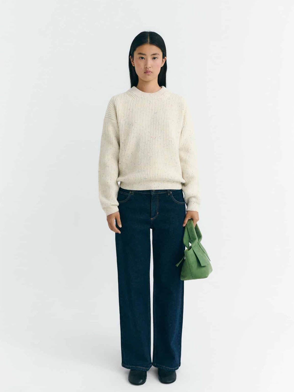 Thinking Mu Carmen Knitted Sweater Ecru