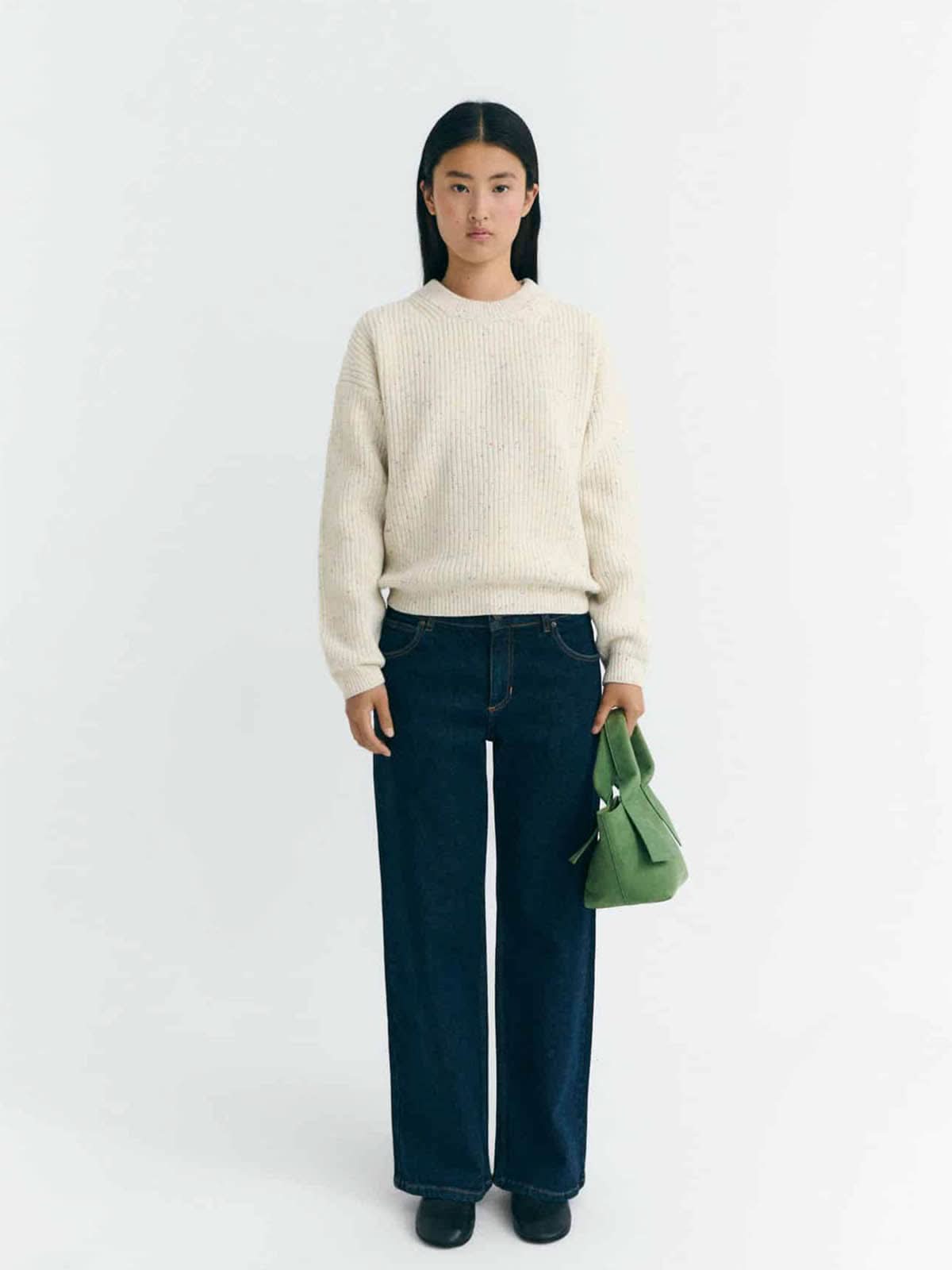 Thinking Mu Carmen Knitted Sweater Ecru