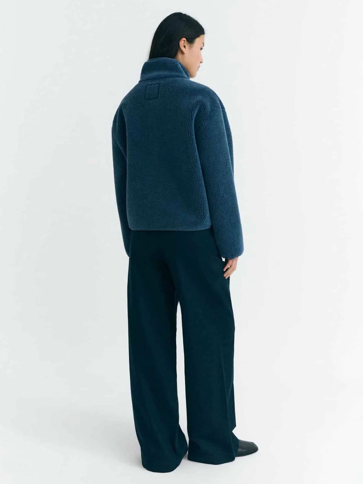 Thinking Mu Fuzz Kourtney Jacket Blue