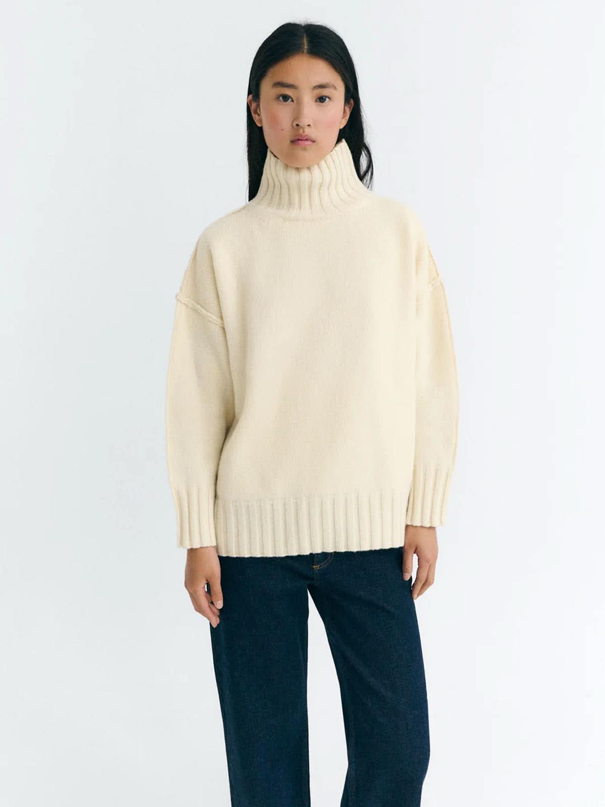 Thinking Mu Imogen Knitted Sweater Ecru