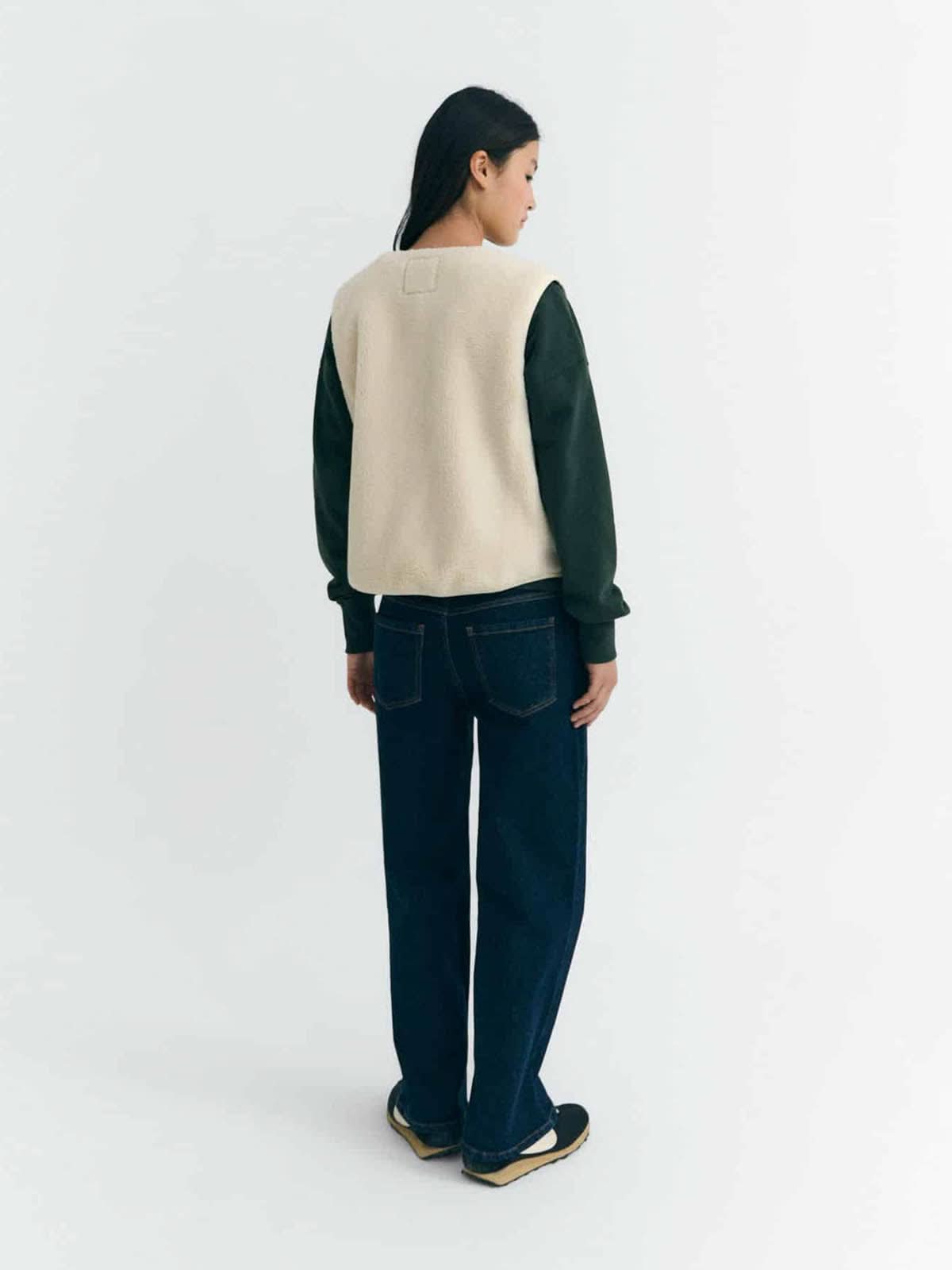 Thinking Mu Ivory Jay Vest Ecru