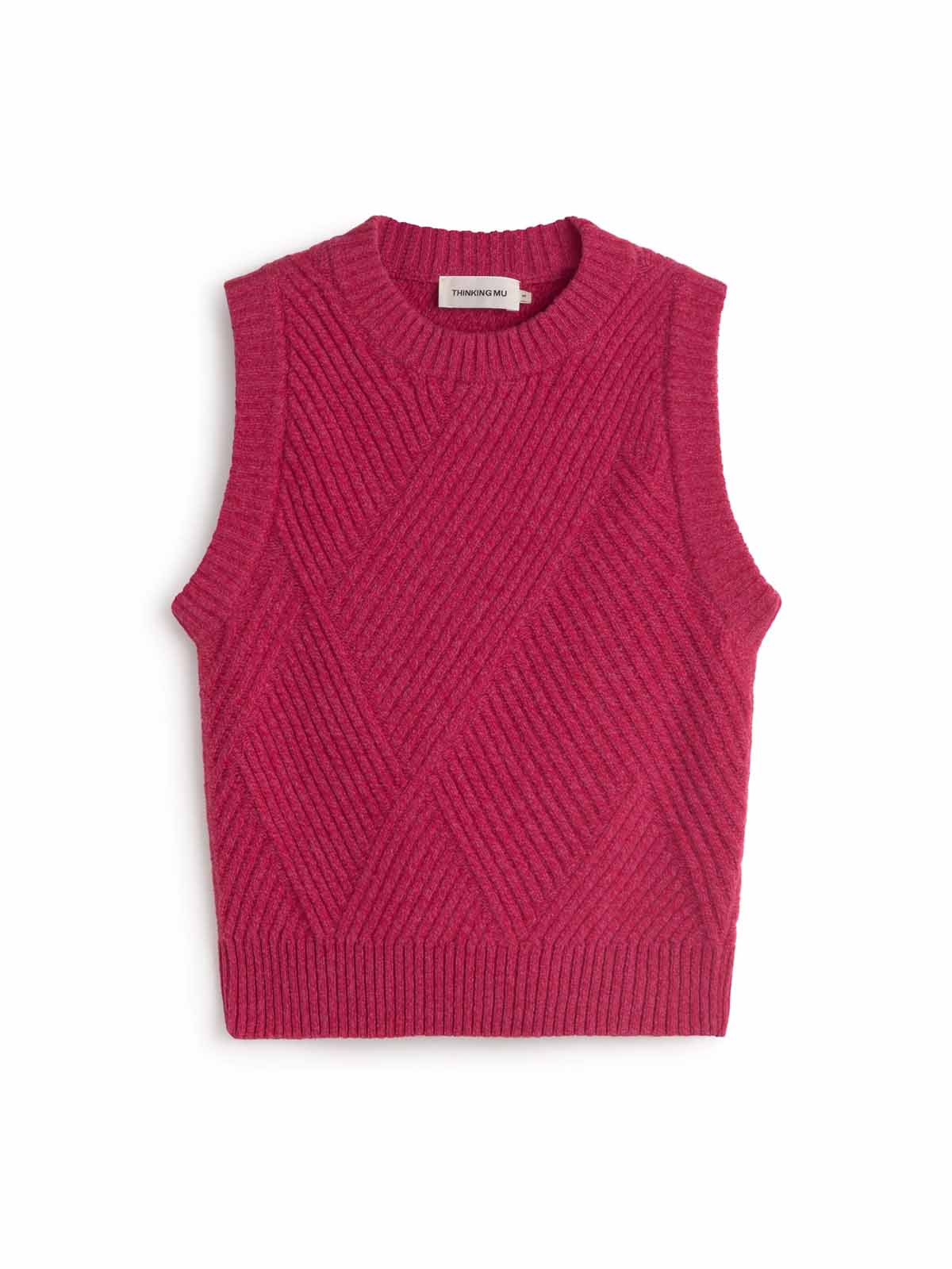 Thinking Mu Kaia Knitted Vest Red