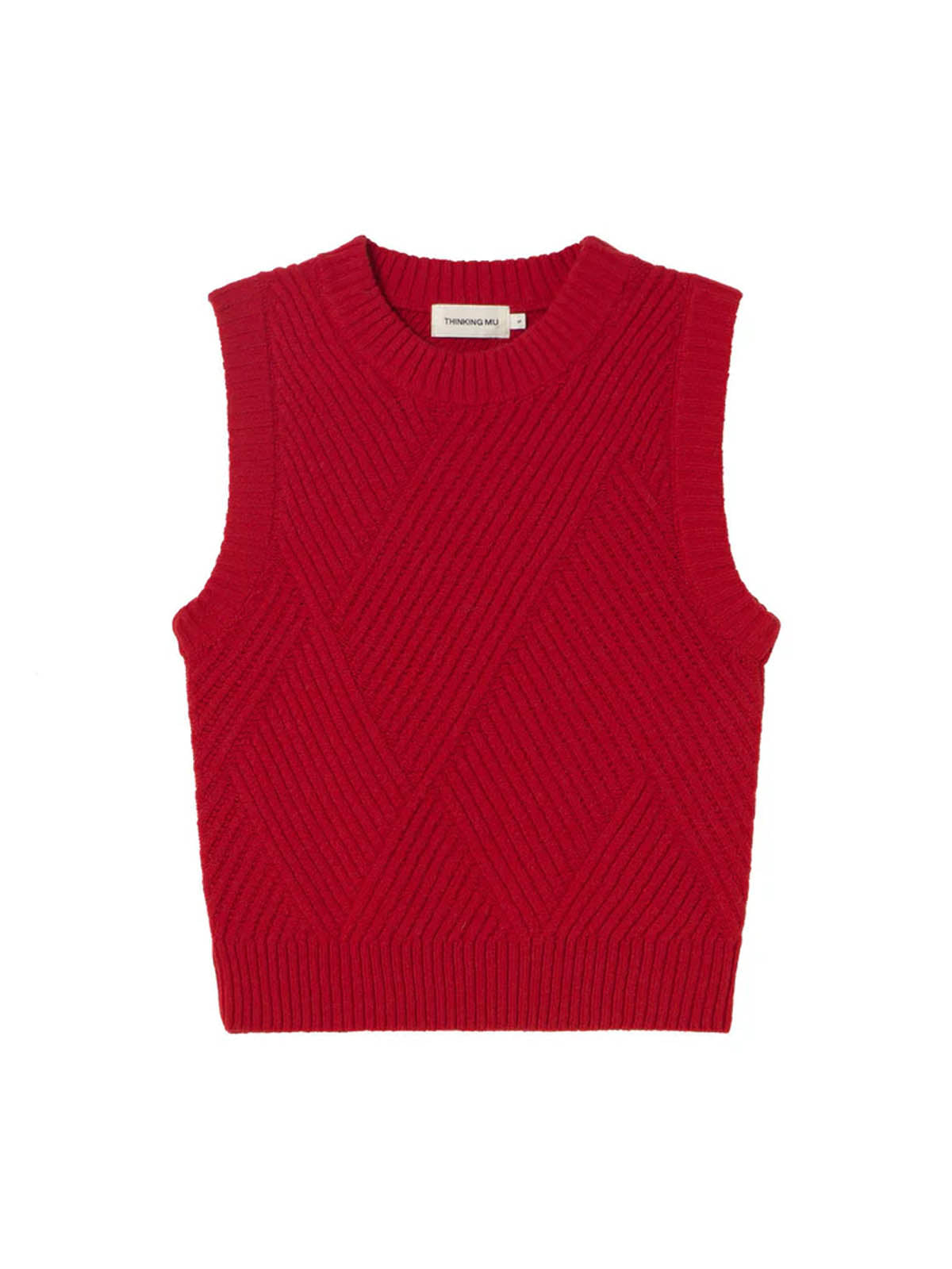 Thinking Mu Kaia Knitted Vest Red
