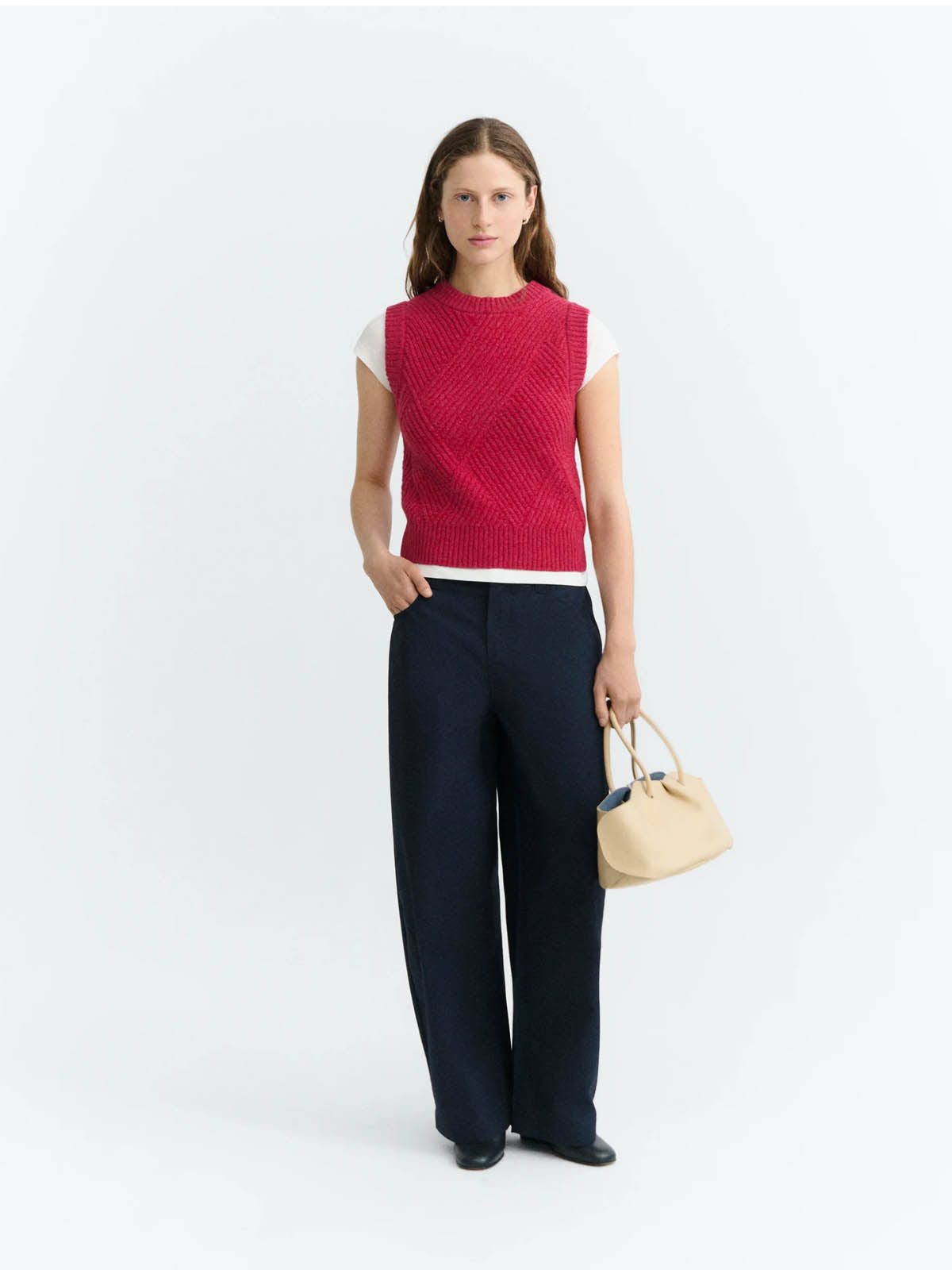 Thinking Mu Kaia Knitted Vest Red