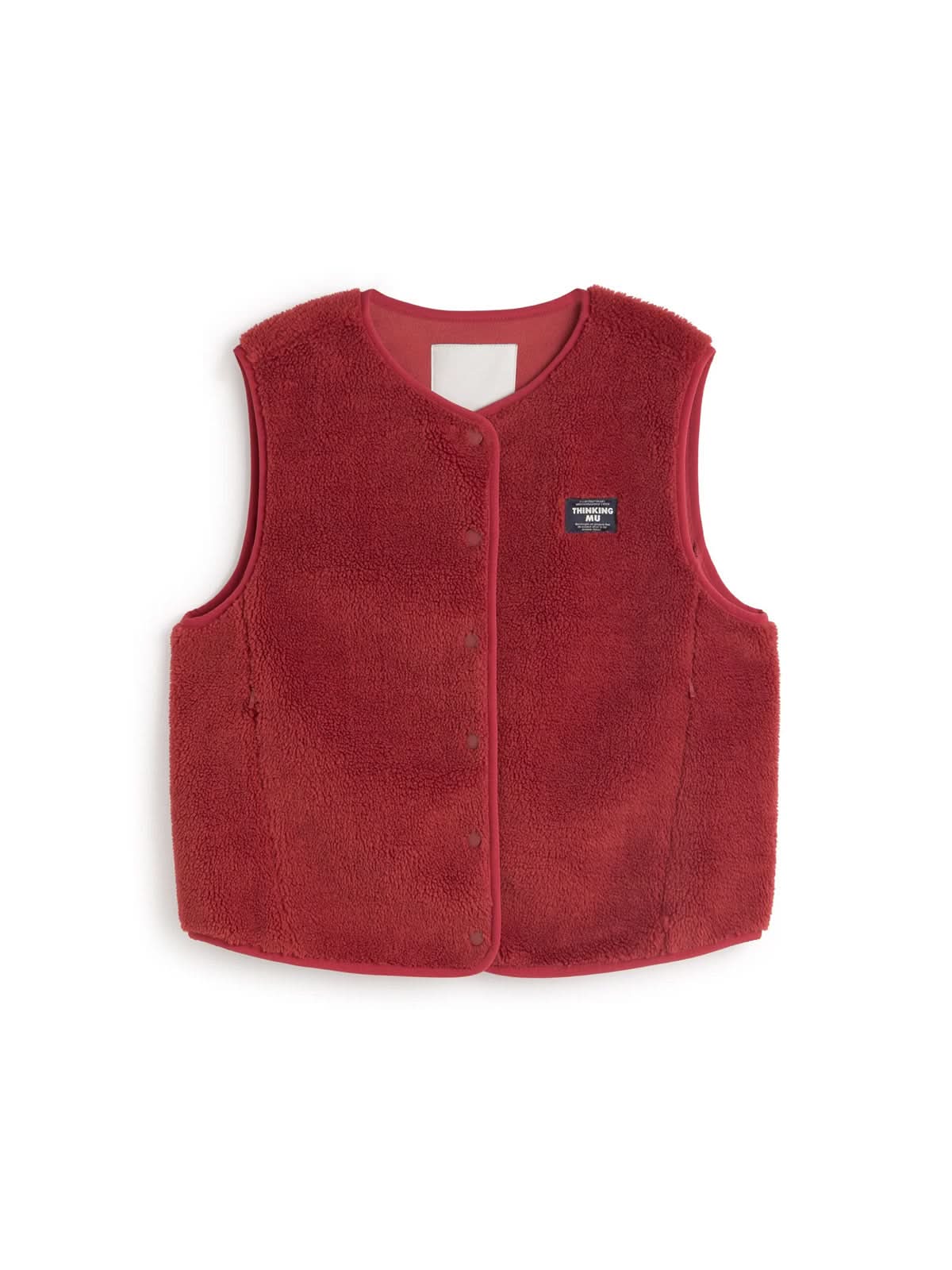 Thinking Mu Pale Red Jay Vest Red