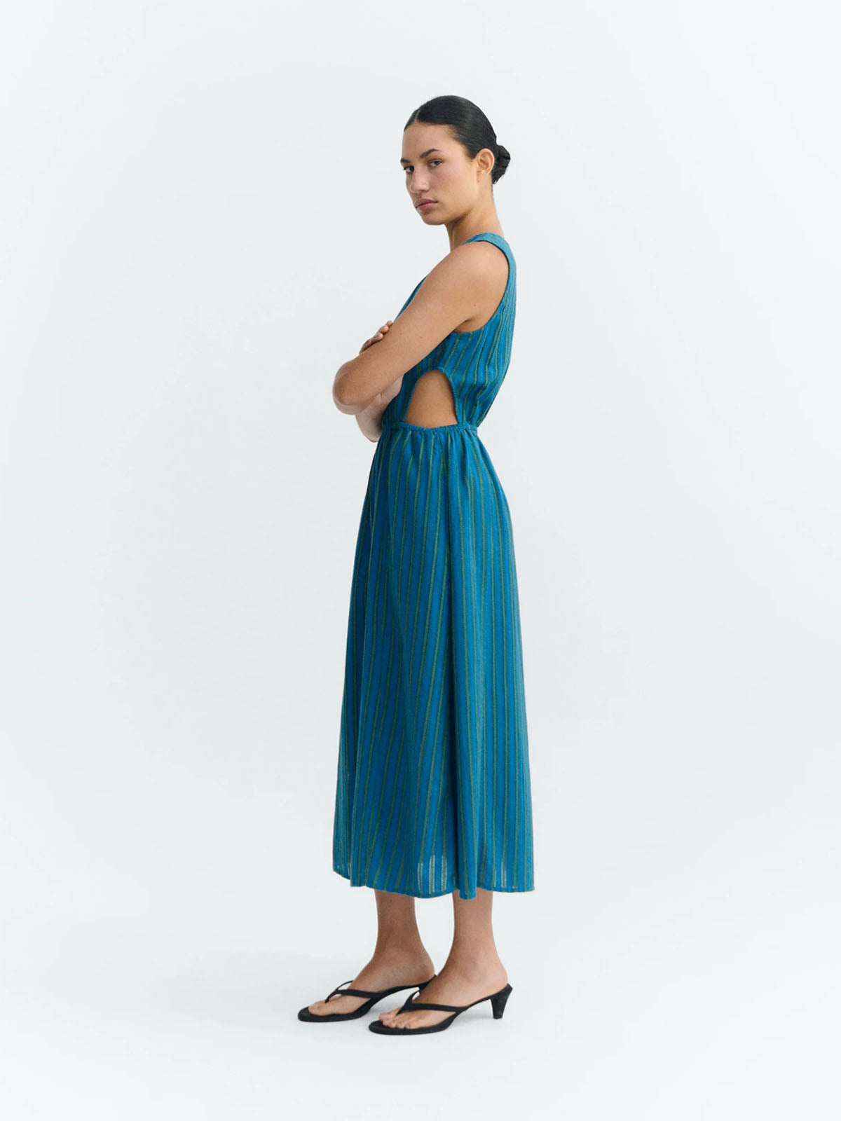 Thinking Mu Windsor Stripes Kin Dress