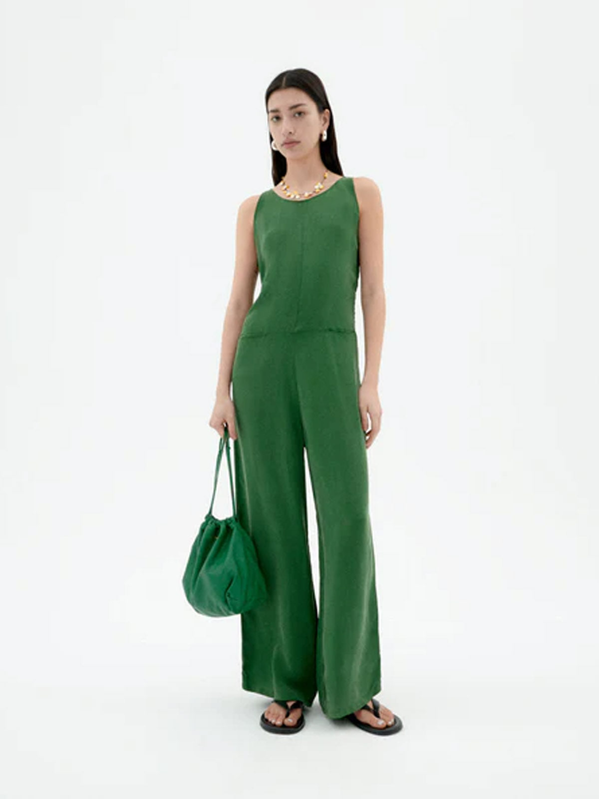 Thinking Mu Adriana Jumpsuit Dill