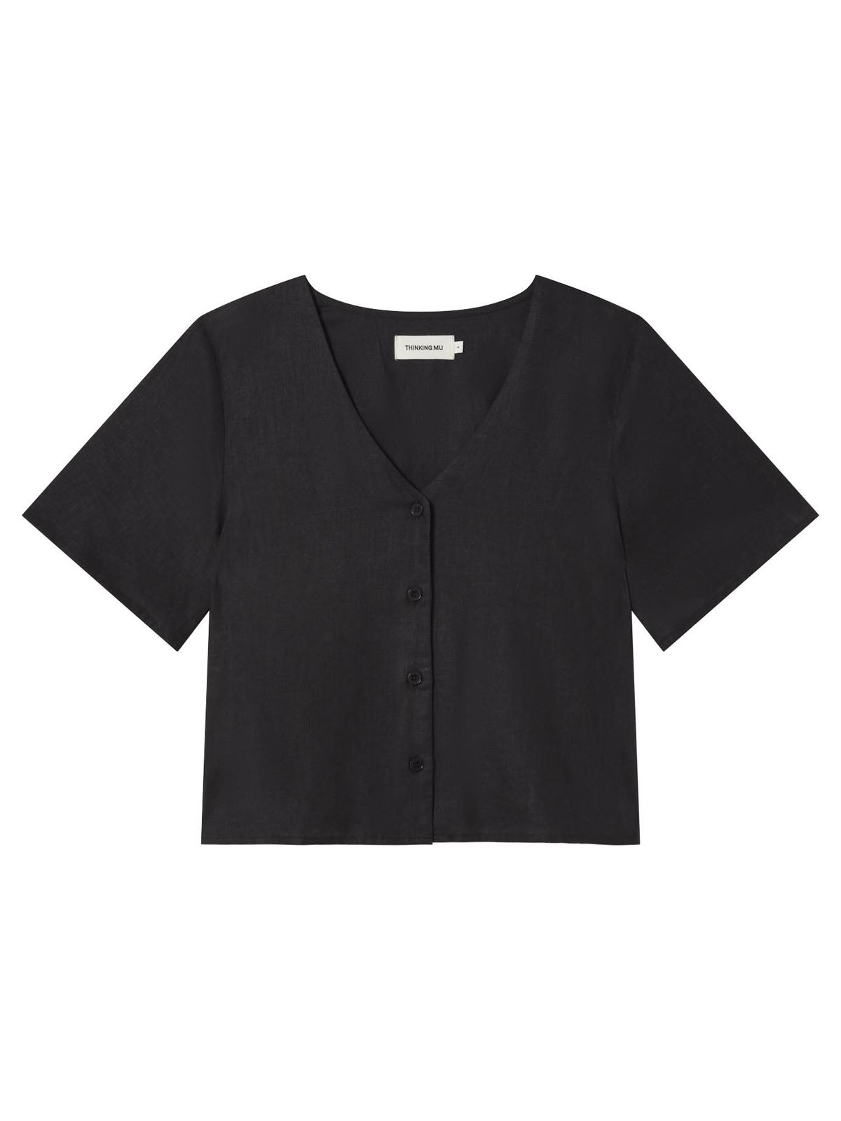 Thinking Mu Libelula Blouse Hemp Black