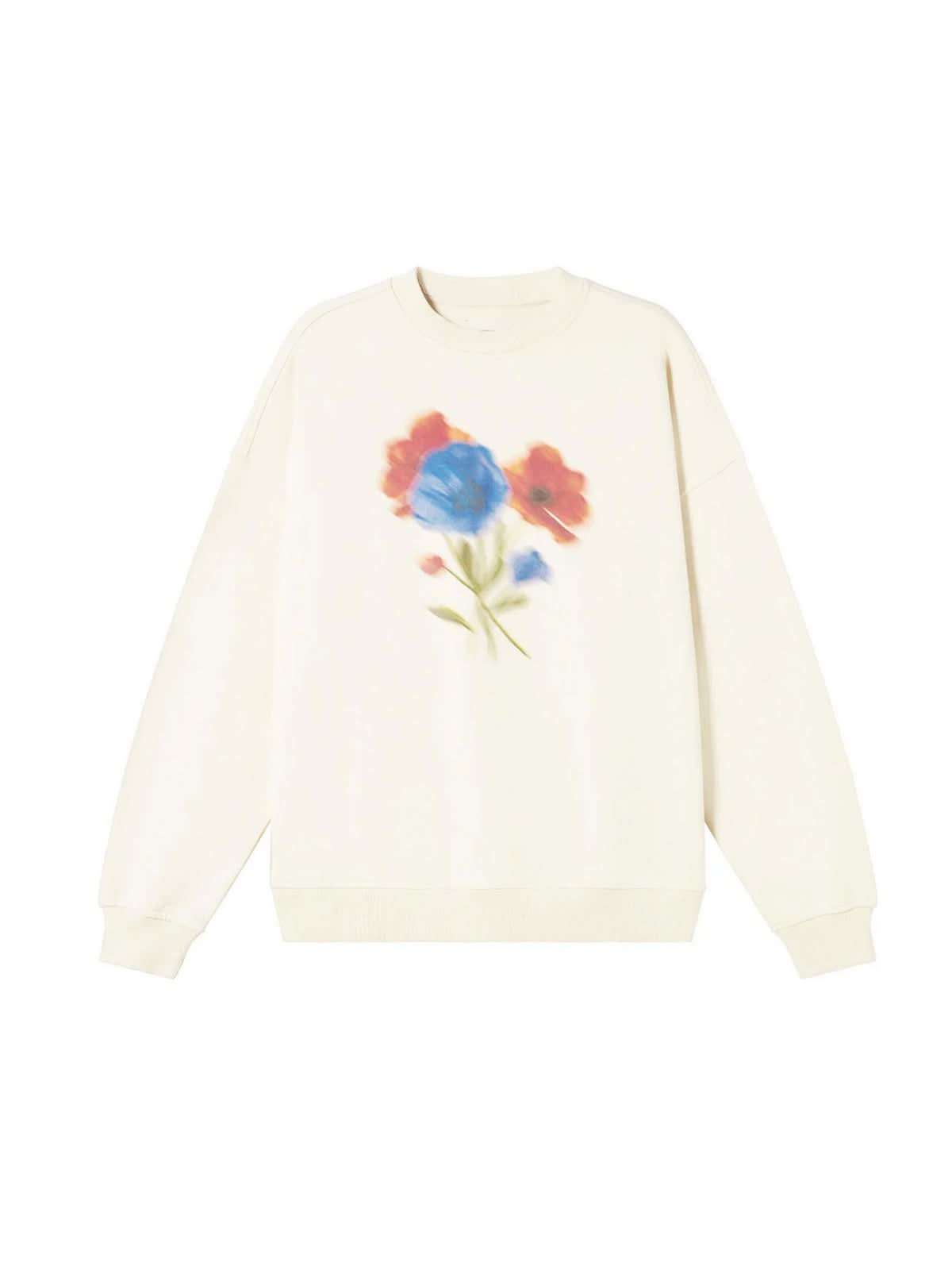 Thinking Mu Sweatshirt Jimena Blurry Flower