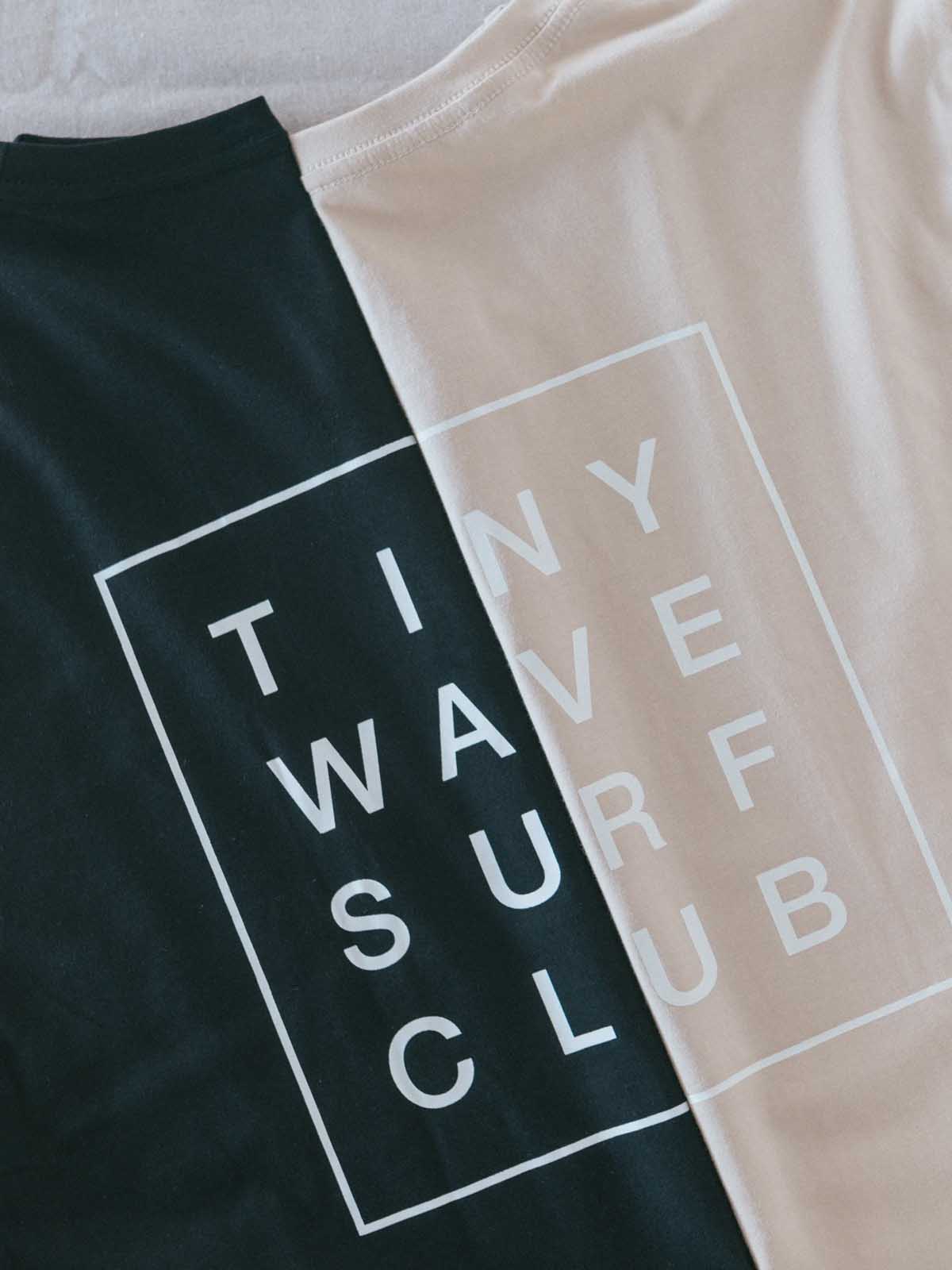 Tiny Wave Surf Club Logo Tee Sand