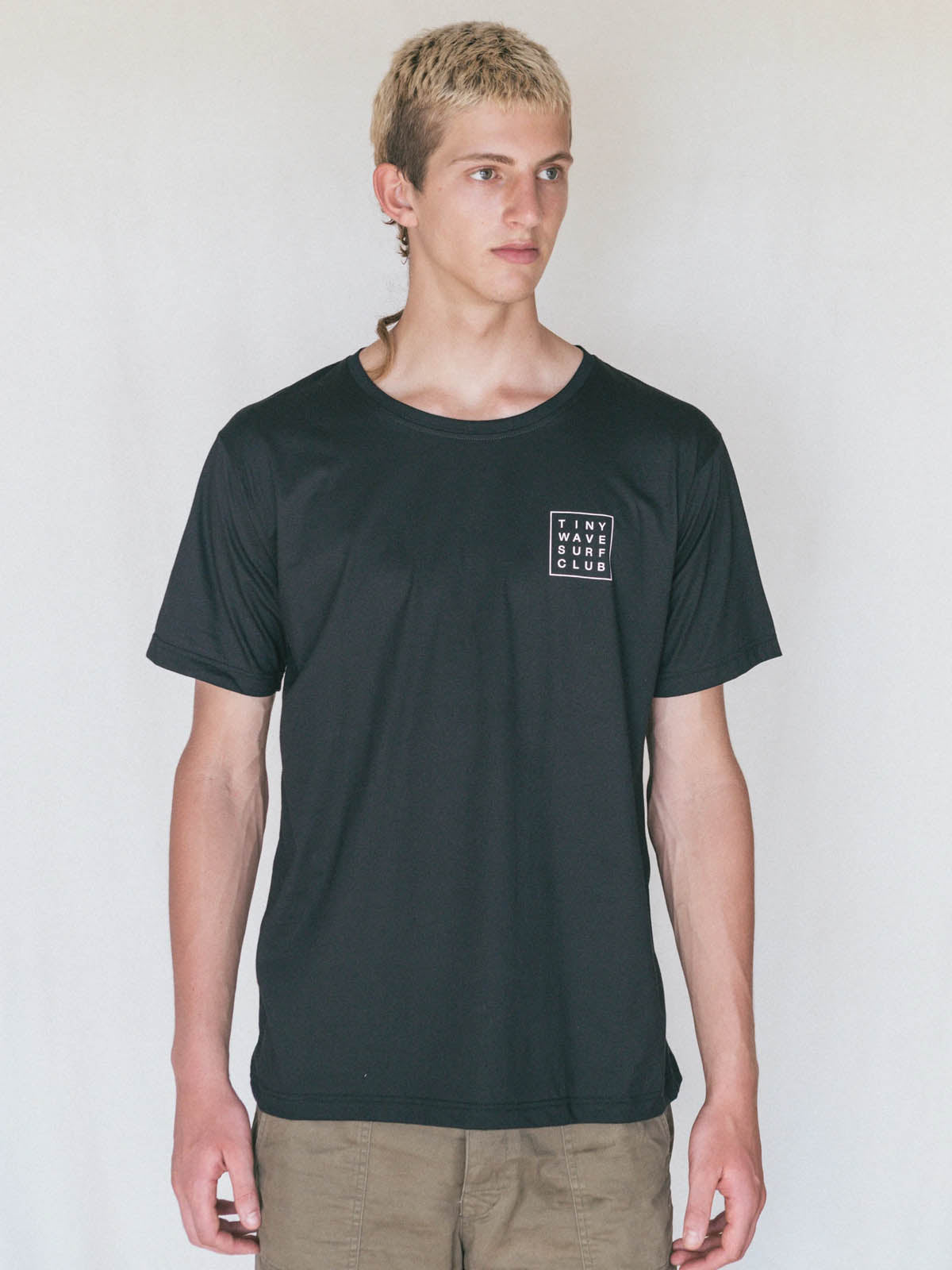 Tiny Wave Surf Club Logo Tee Black
