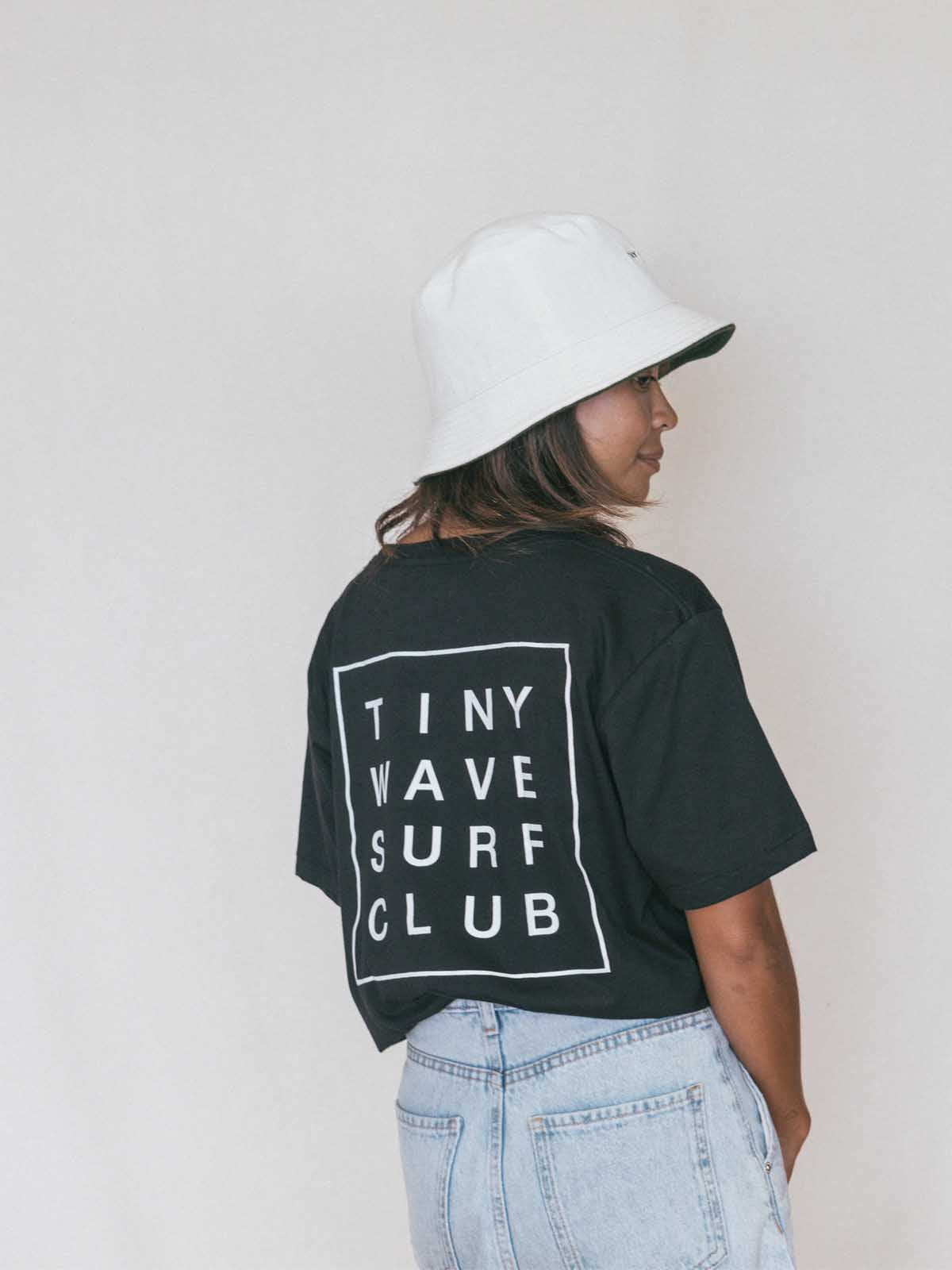 Tiny Wave Surf Club Logo Tee Black