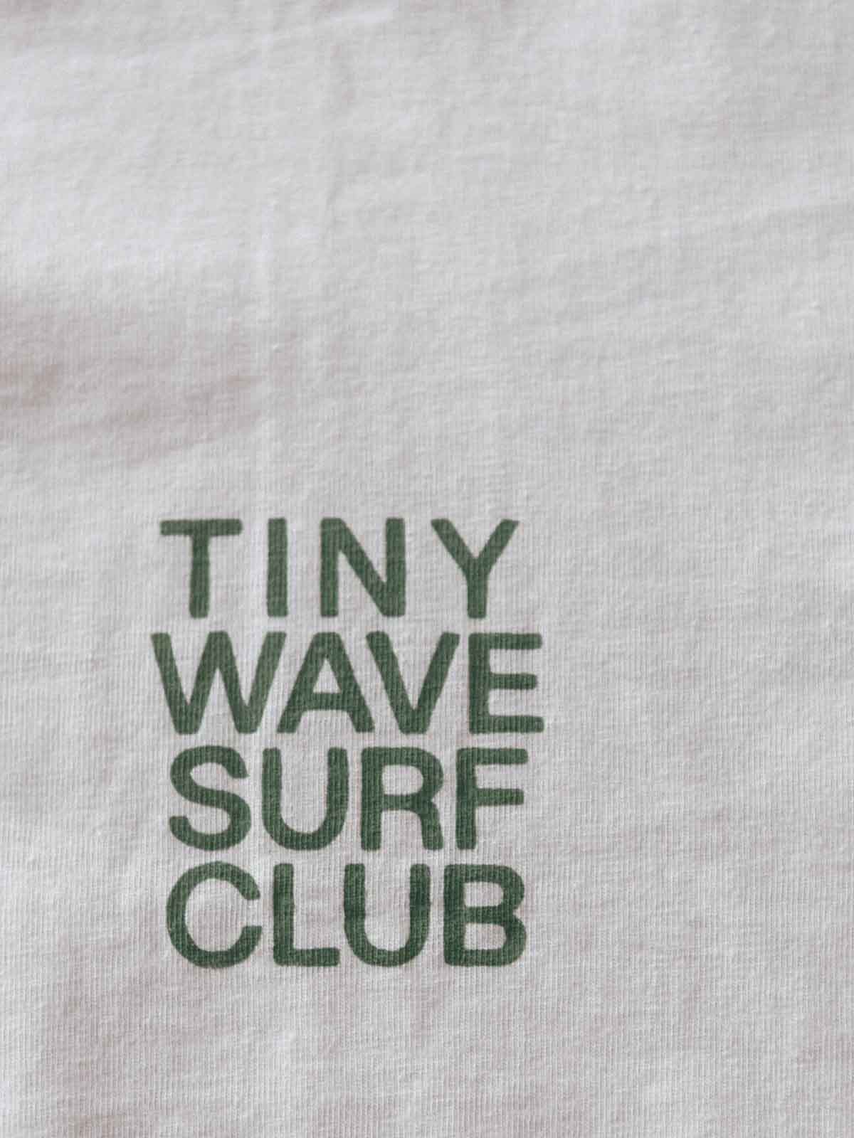Tiny Wave Surf Club Cutback Crop Tee Off White