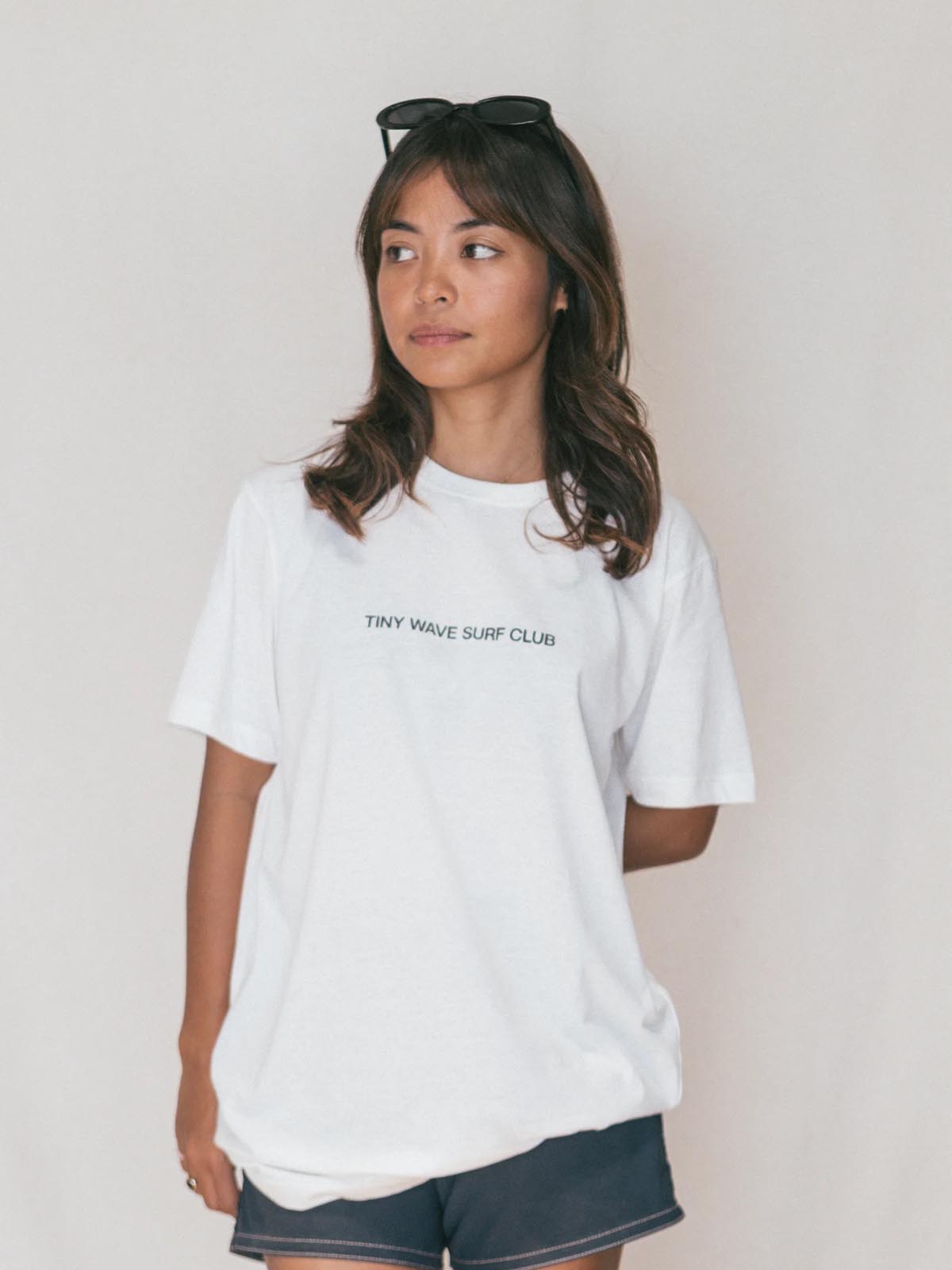 Tiny Wave Surf Club Gods Tee Off White