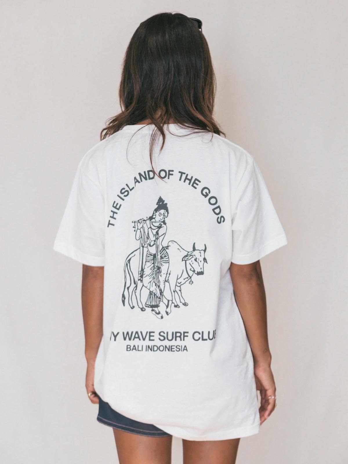 Tiny Wave Surf Club Gods Tee Off White