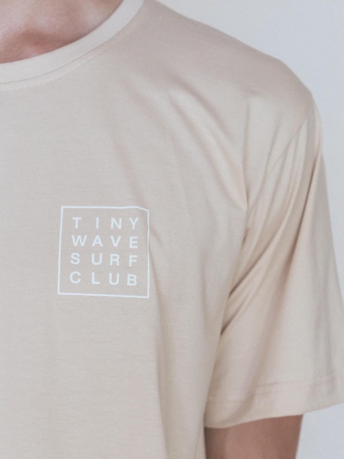 Tiny Wave Surf Club Logo Tee Sand